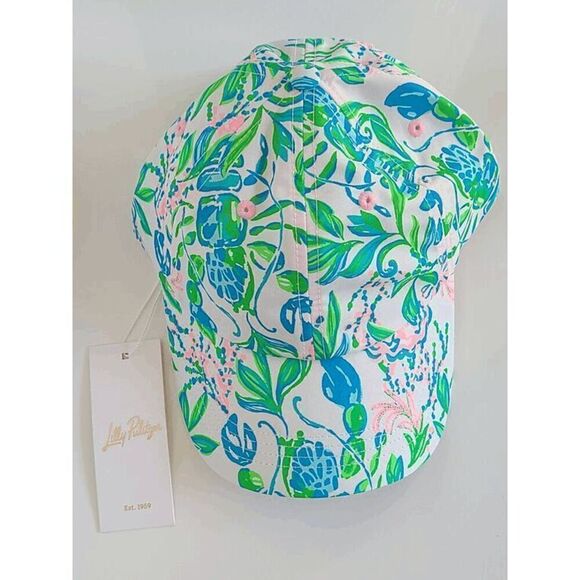 ☀🌴🏌 NWT LILLY PULITZER Women’s Run Around Hat Resort White Print - Picture 5 of 10